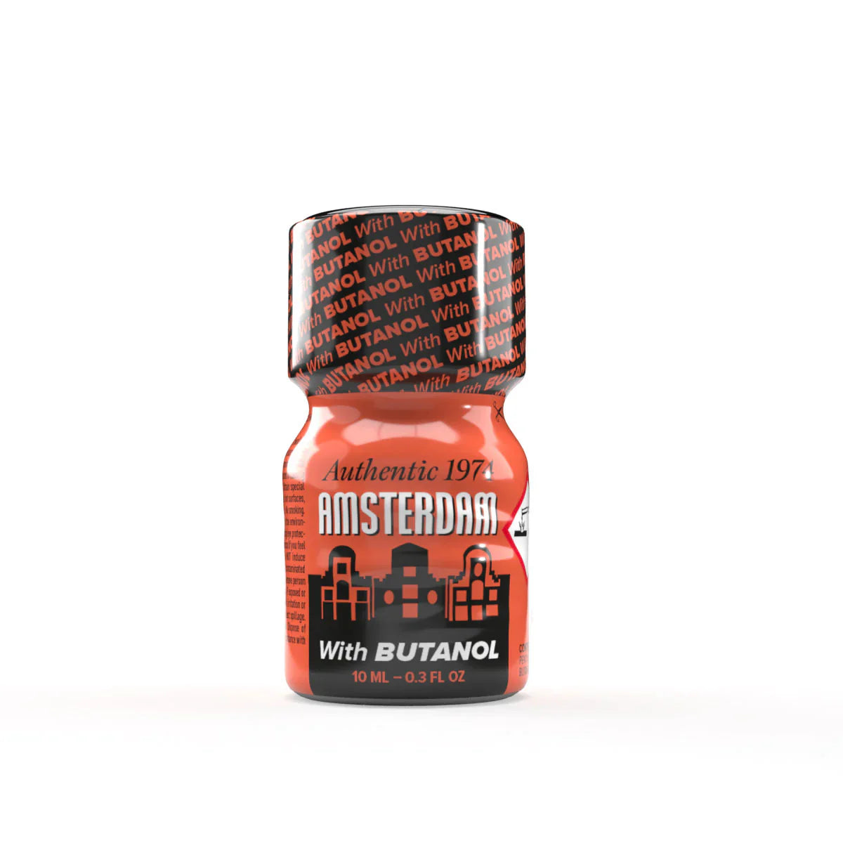 A 10ml bottle of Amsterdam Butanol Poppers.