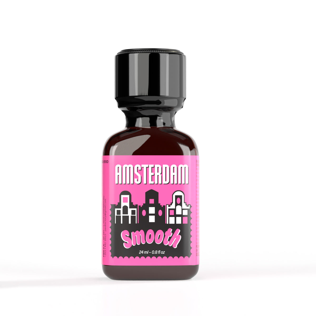 A bottle of 24ml Amsterdam Smooth Poppers.