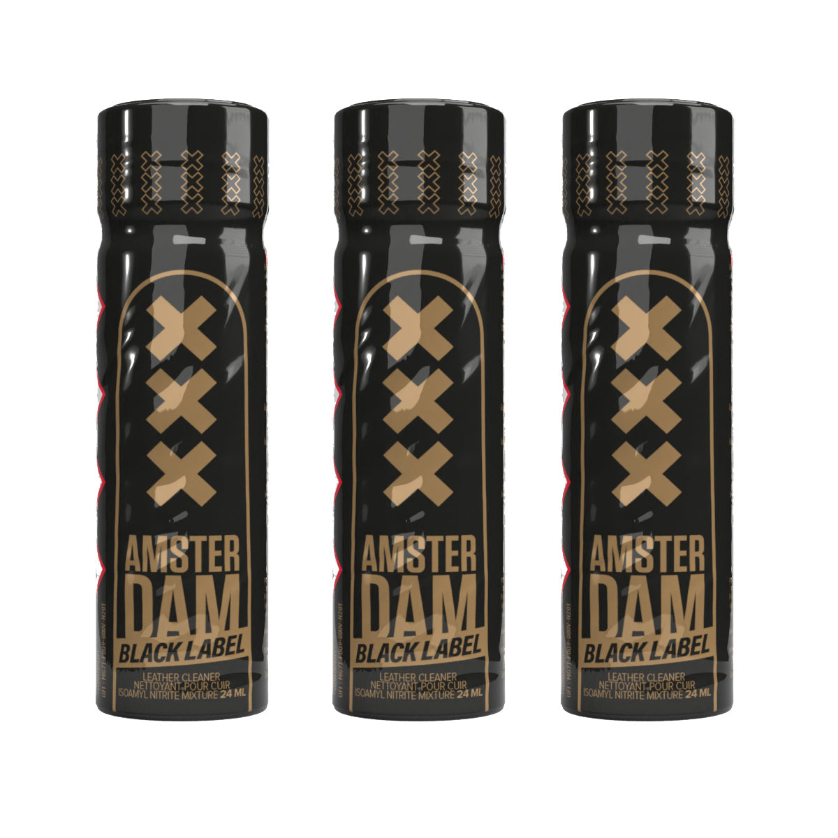 A product photo of three Amsterdam Amyl Poppers