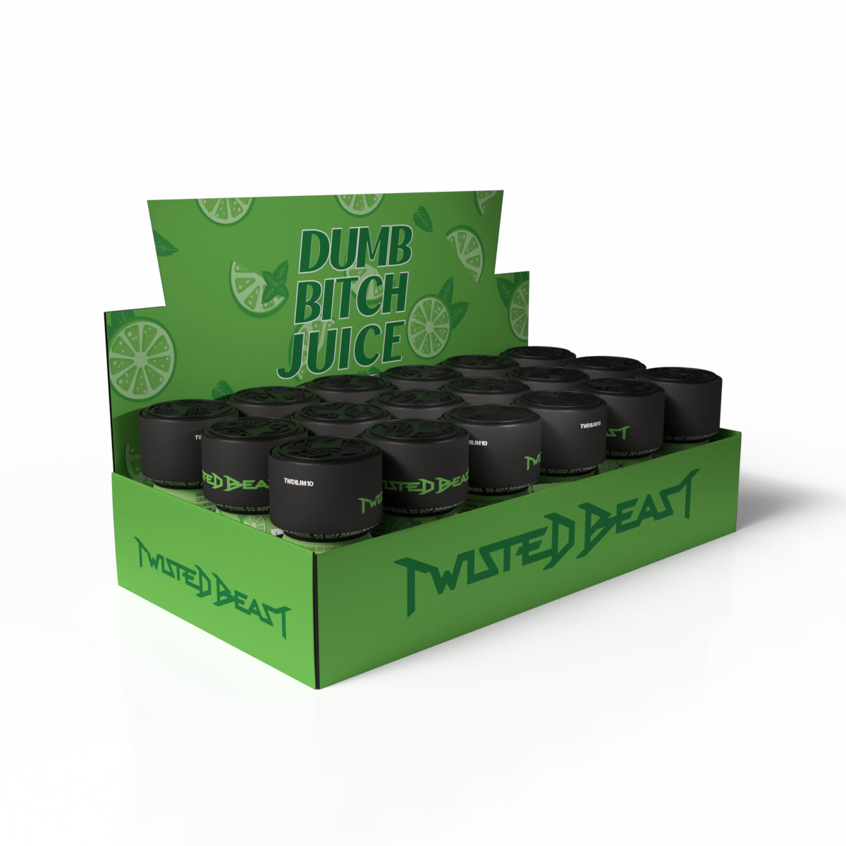 An 18 pack of 10ml Mojito Madness poppers.