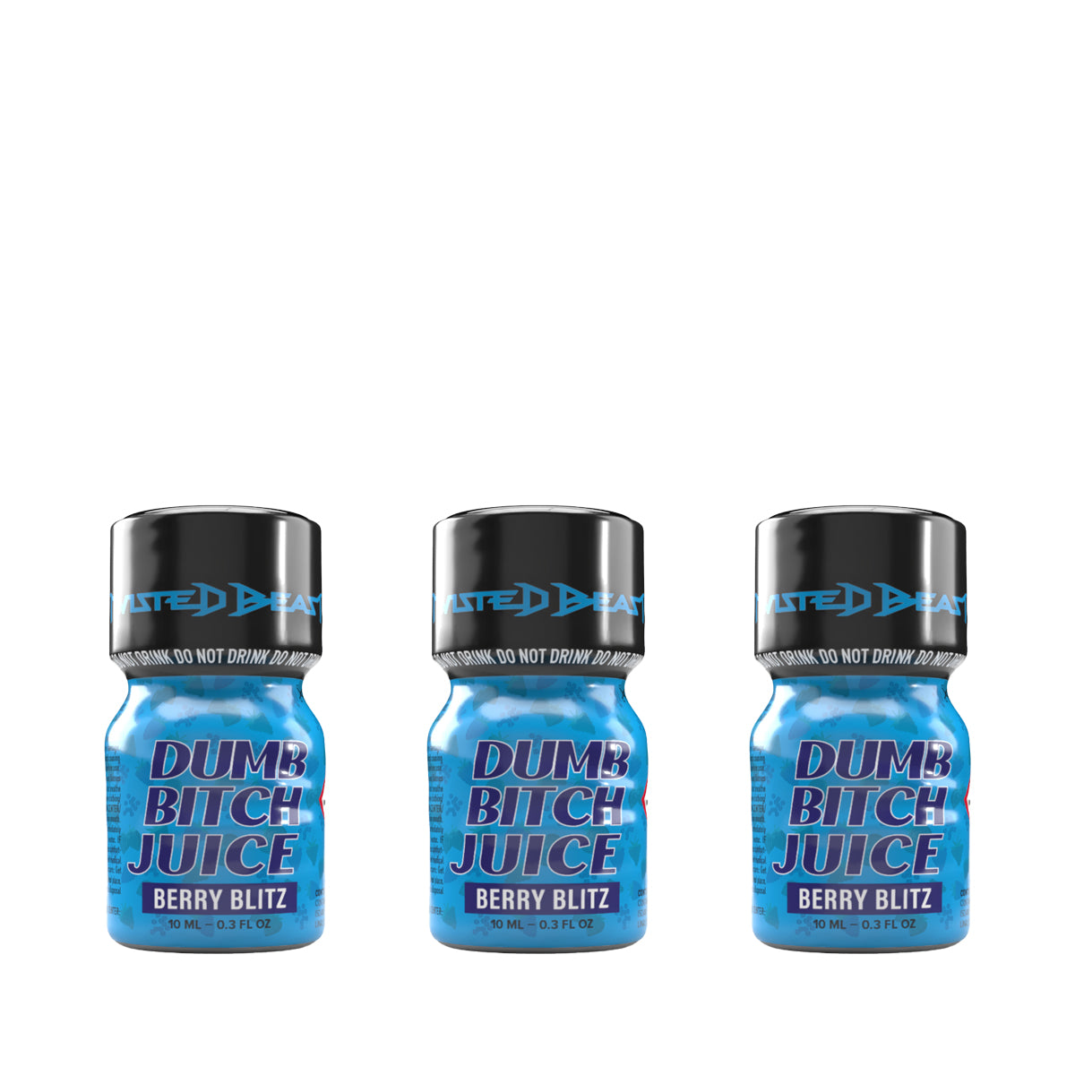 A triple pack of Berry Blitz 10ml poppers.