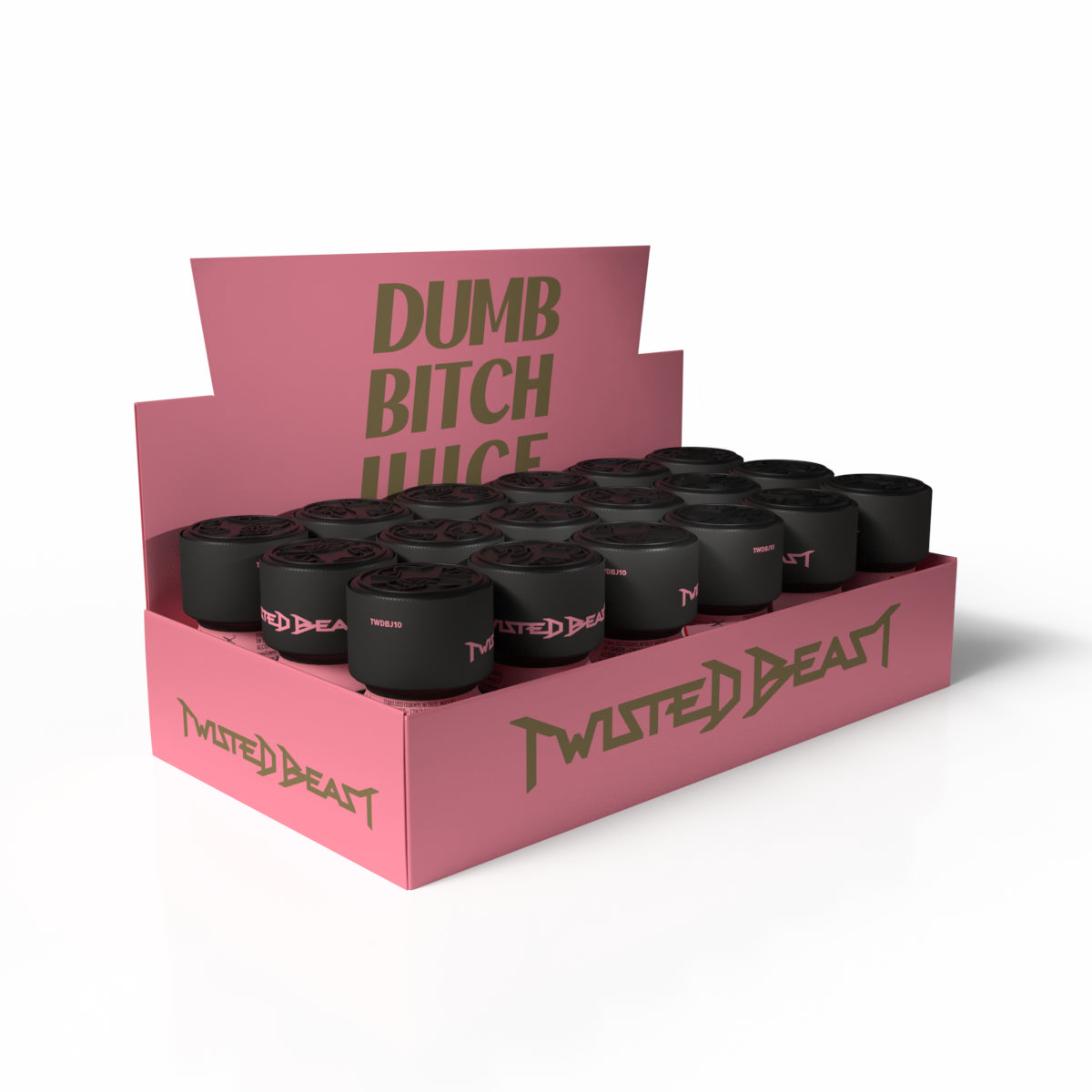 An 18 pack of 10ml Dumb Bitch Juice Poppers.