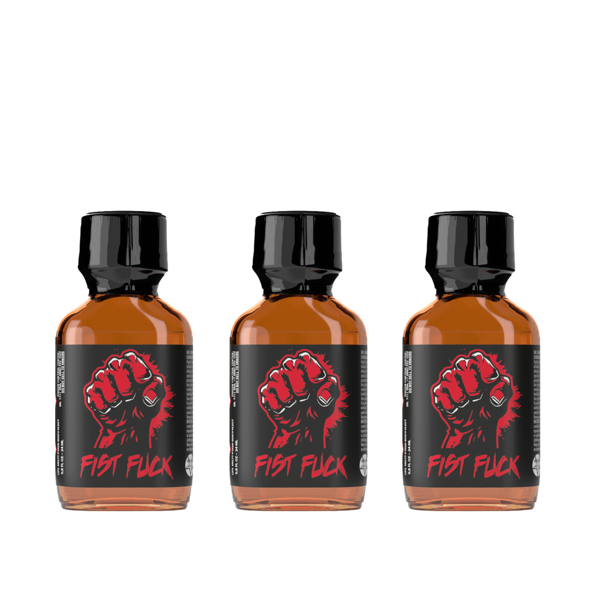 A triple pack of Fist Fuck Amyl Poppers by Twisted Beast.