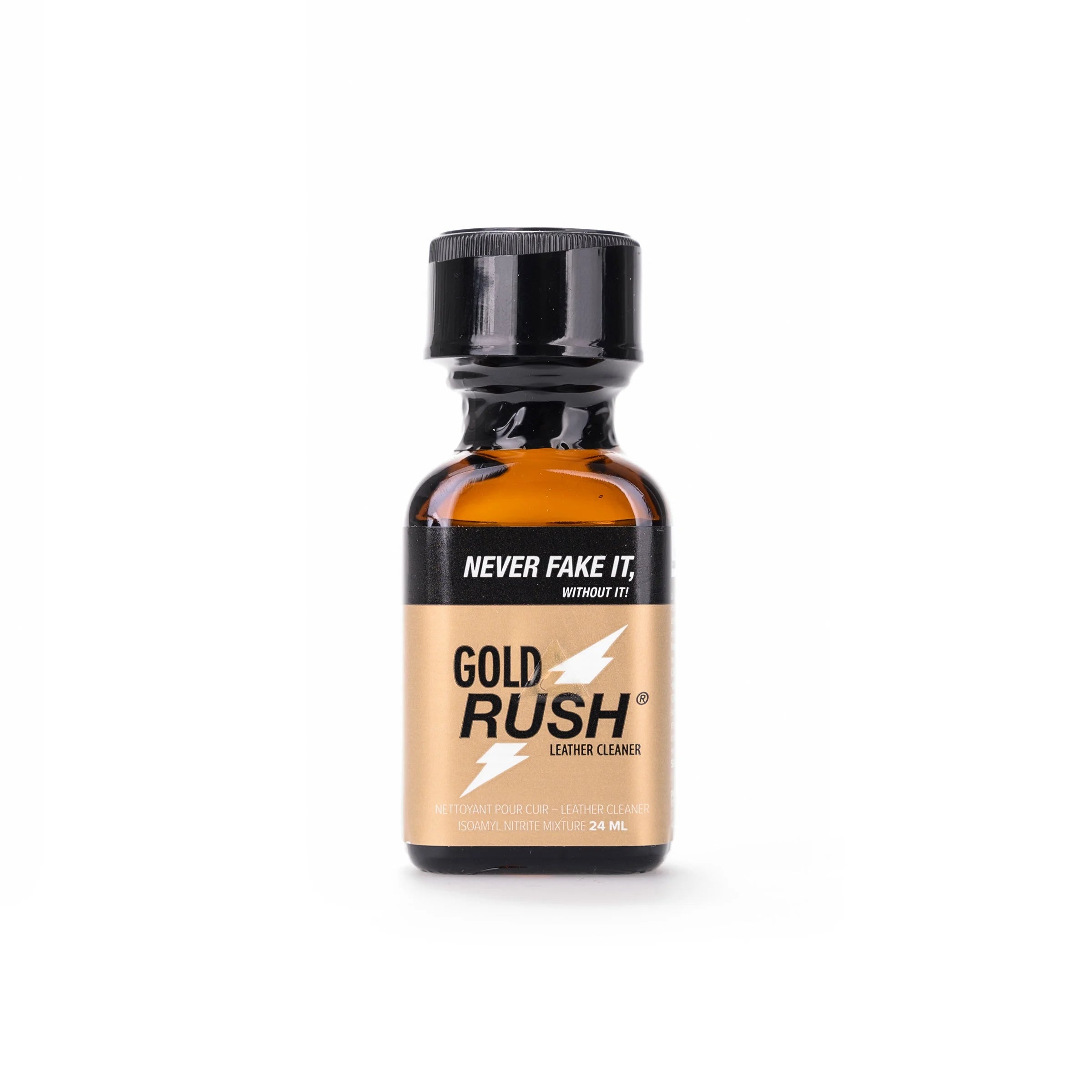 A product photo of Gold Rush poppers.