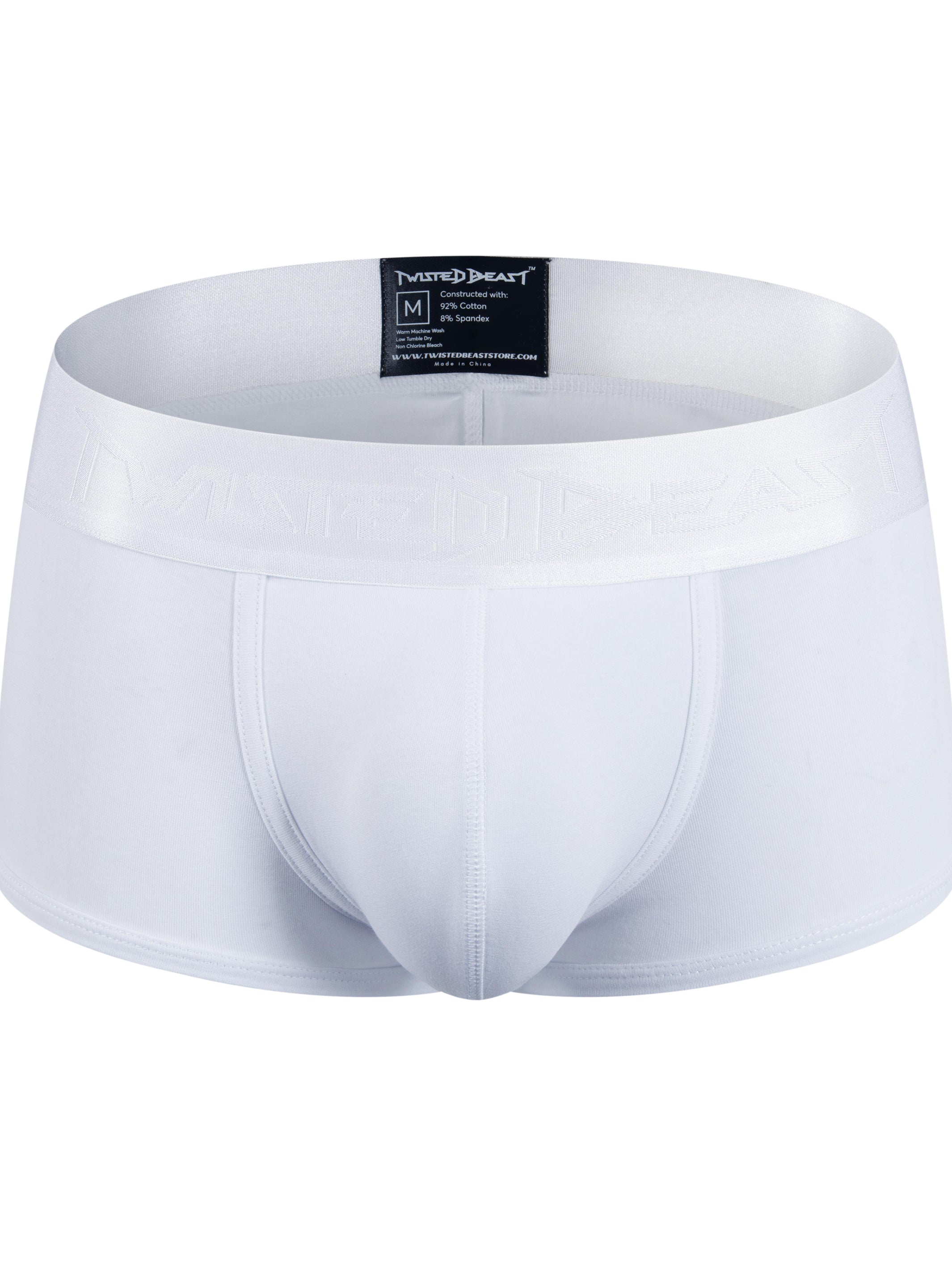 A front product photo showing Phantom Boxers in white.