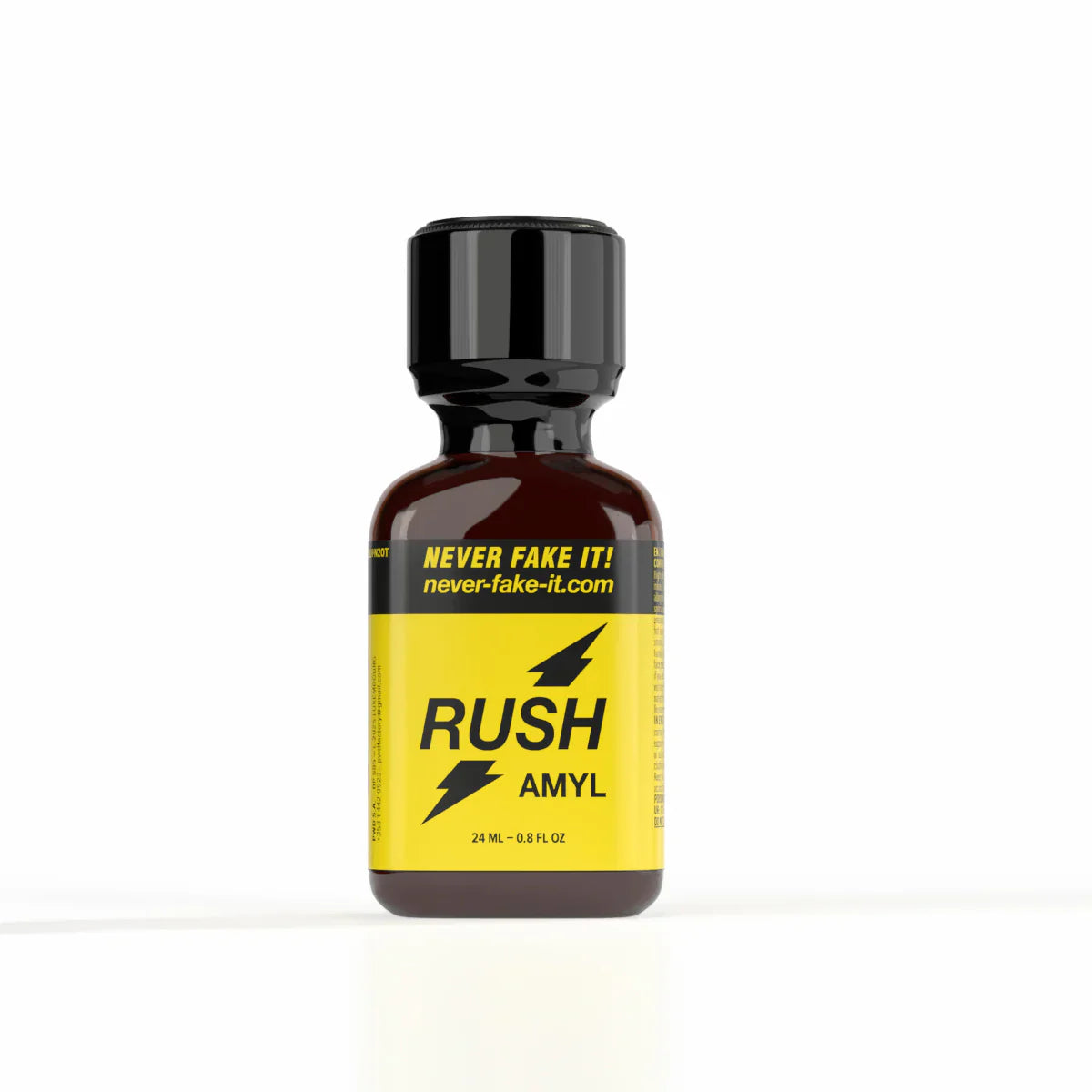 A bottle of 24ml Rush Amyl Poppers.
