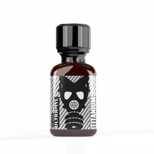 A 24ml bottle of Ultramyl Titanium poppers.