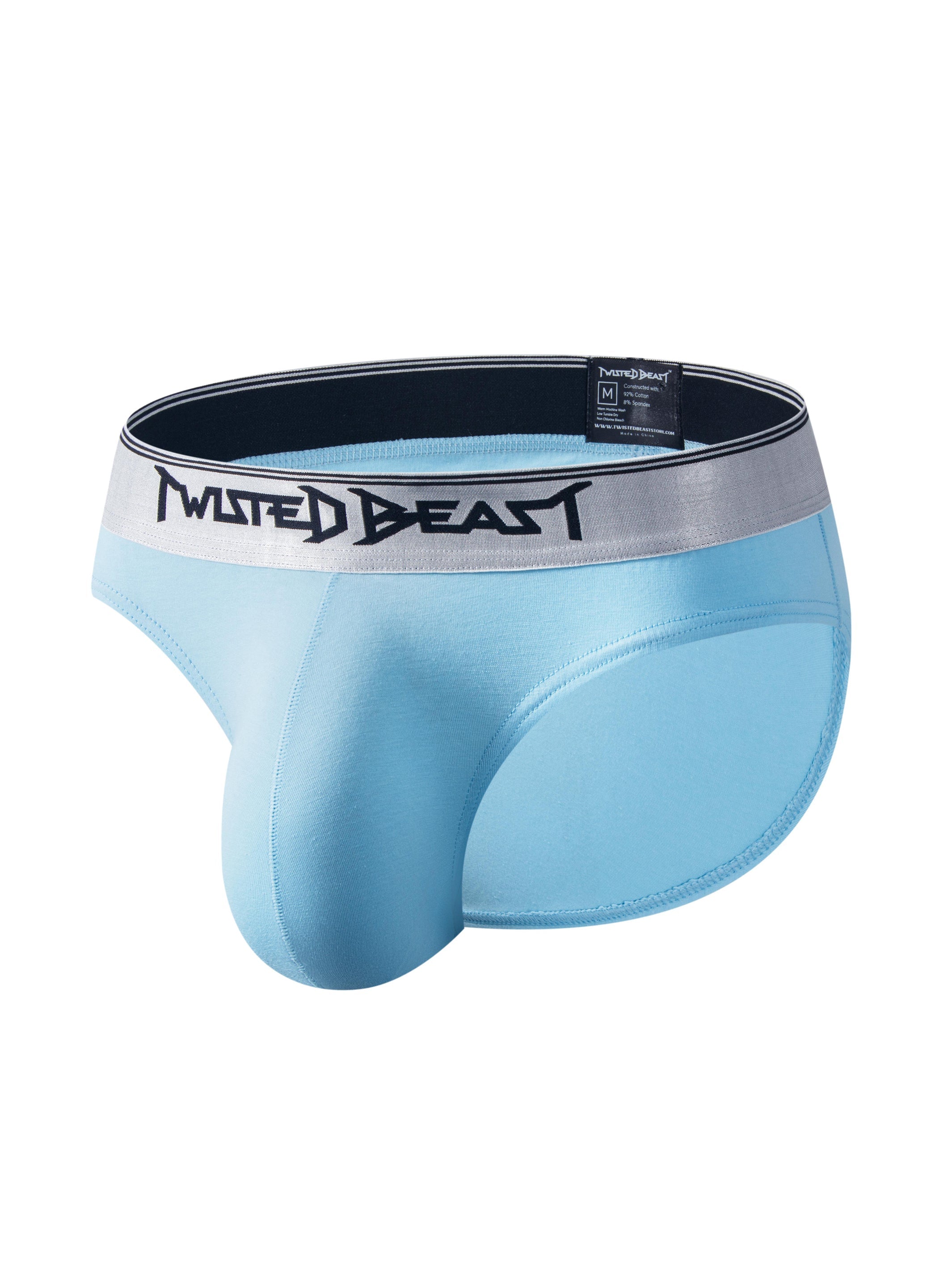A product photo of blue Y2K Brief's by Twisted Beast.